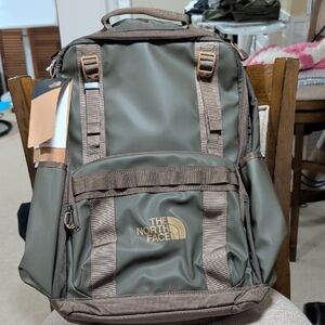 The North Face Men's Green and Brown Backpack